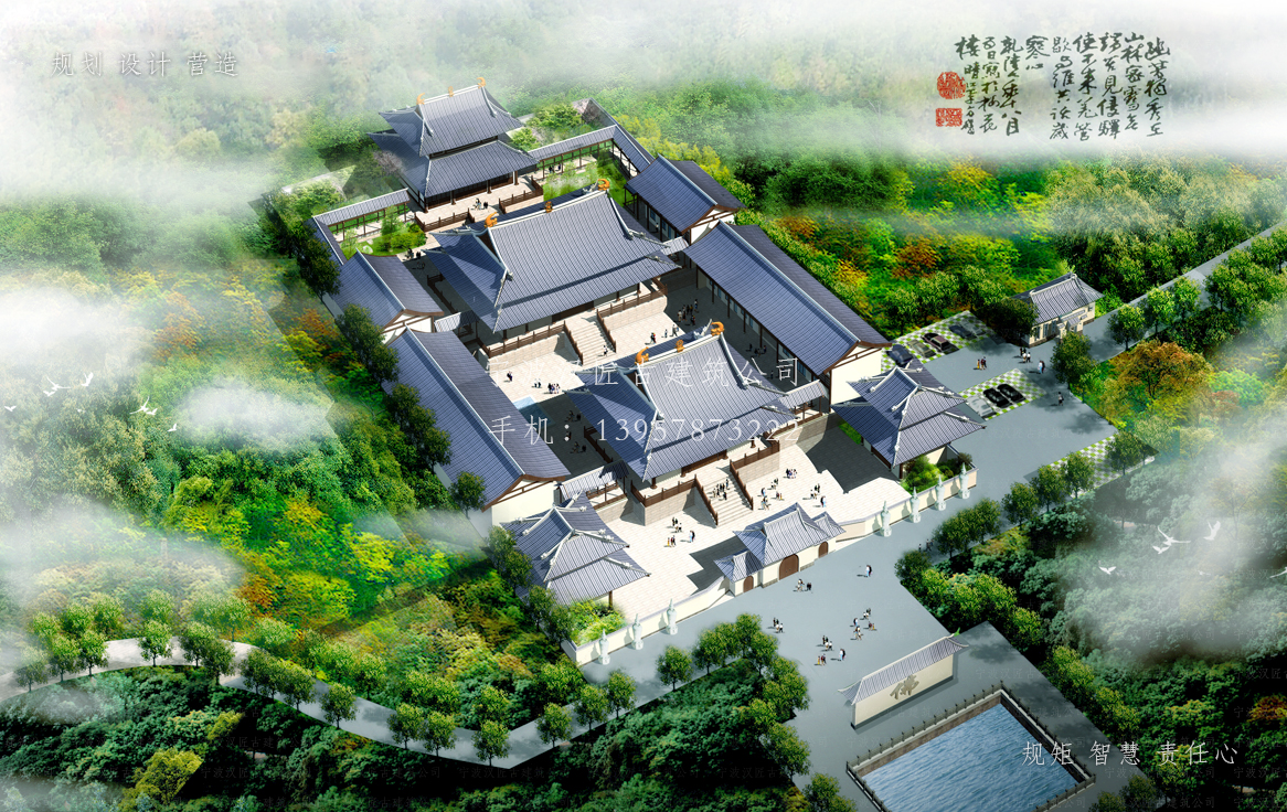 漳州依云寺建筑规划设计图